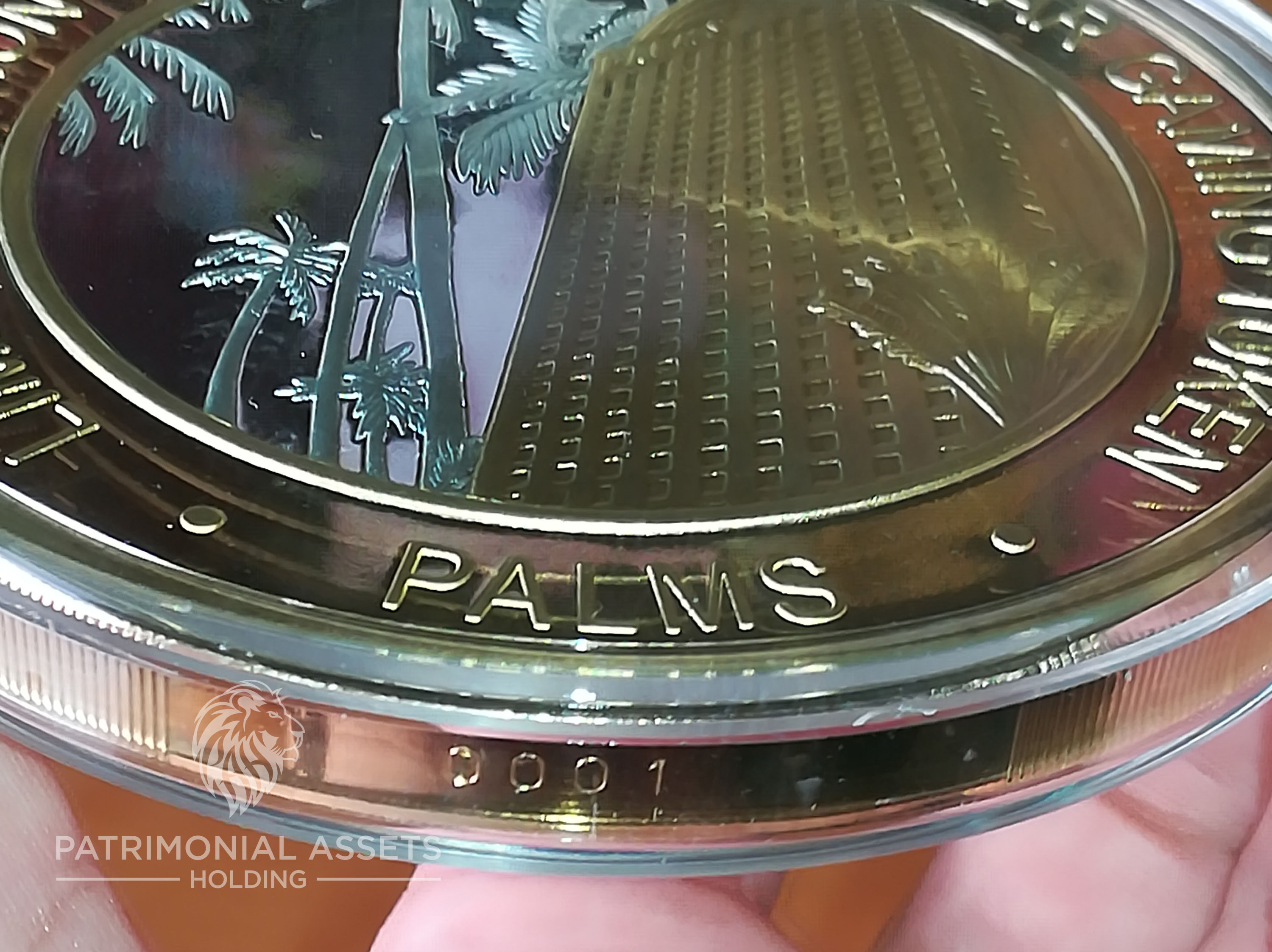 Casino building + palm trees — 2002 — 24k HGE — Mint S — Serial #0001 — Edge serial