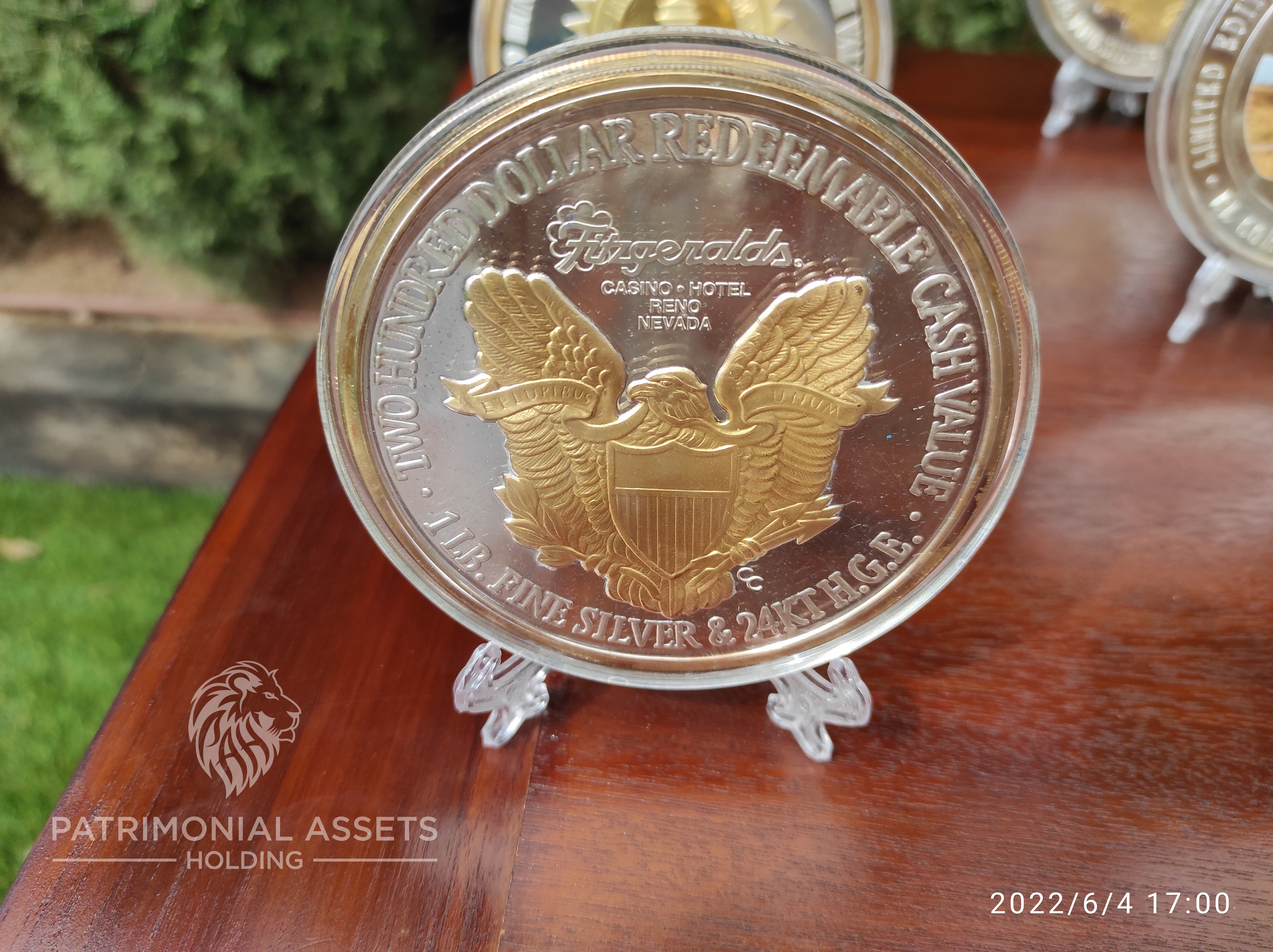 Walking Liberty 1995 Fitzgeralds — 1996 — 24k HGE — Mint CC — Serial #054