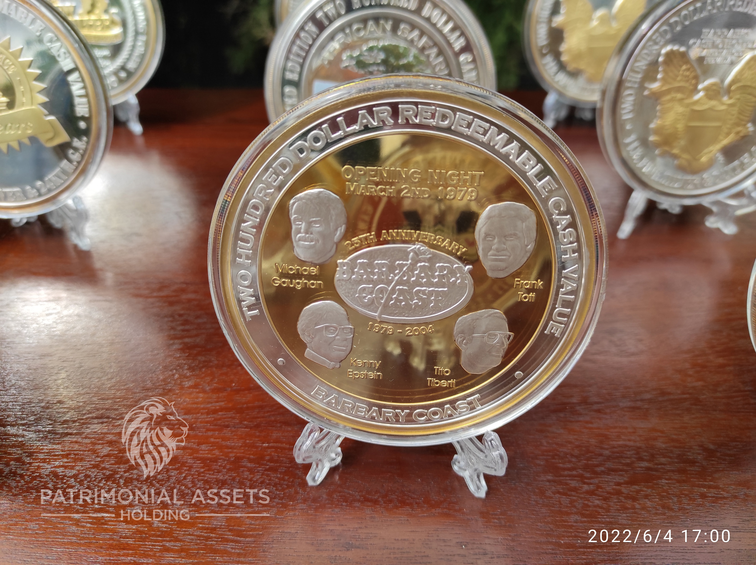 25th Anniv. Barbary Coast 1979-2004 — 2004 — 24k HGE — Mint G — Serial #009