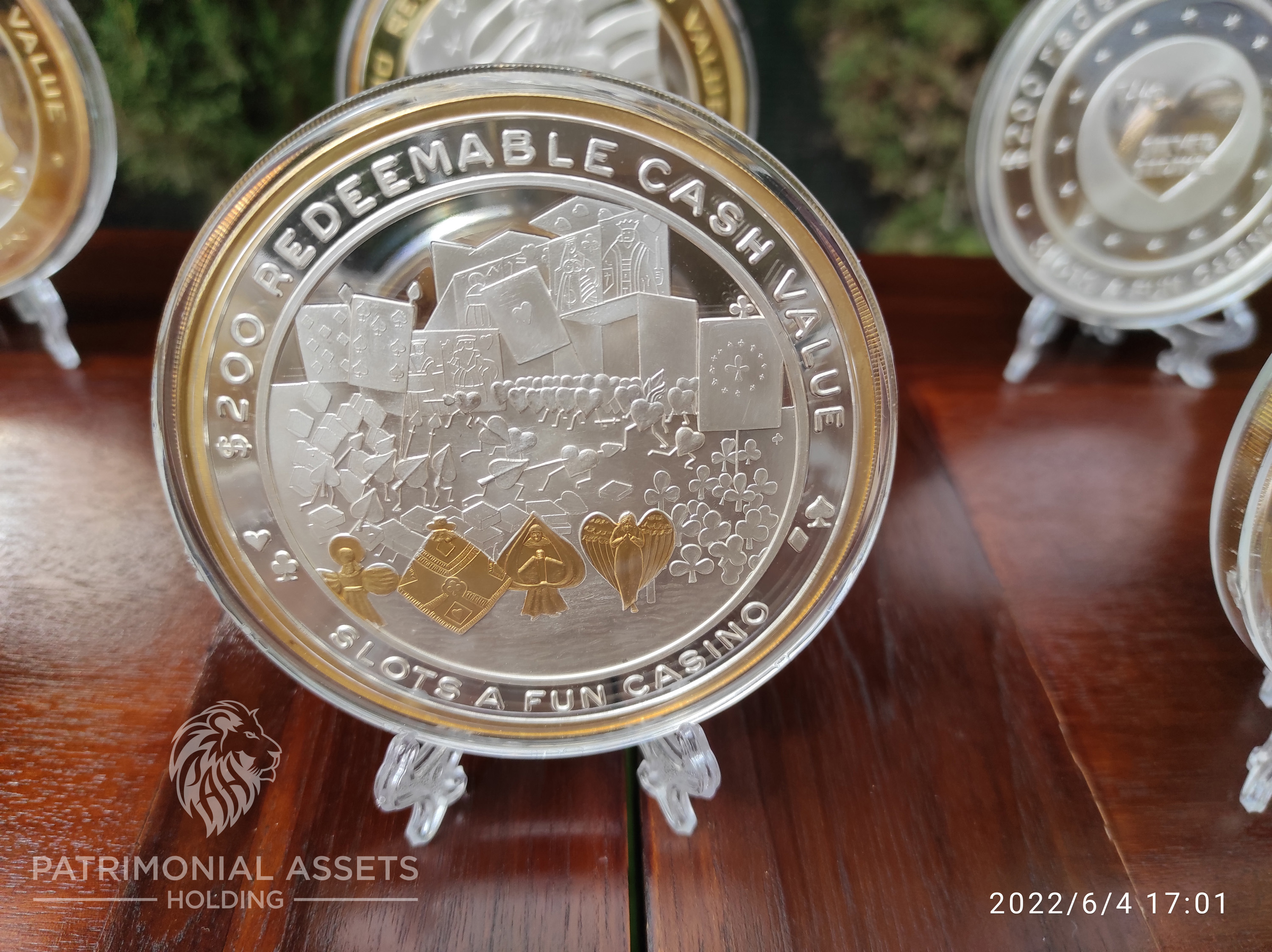 Cartas de Poker (Trebol, Rumbo, Pica, Corazon) — 2004 — 24k HGE — Mint G — Serial #065