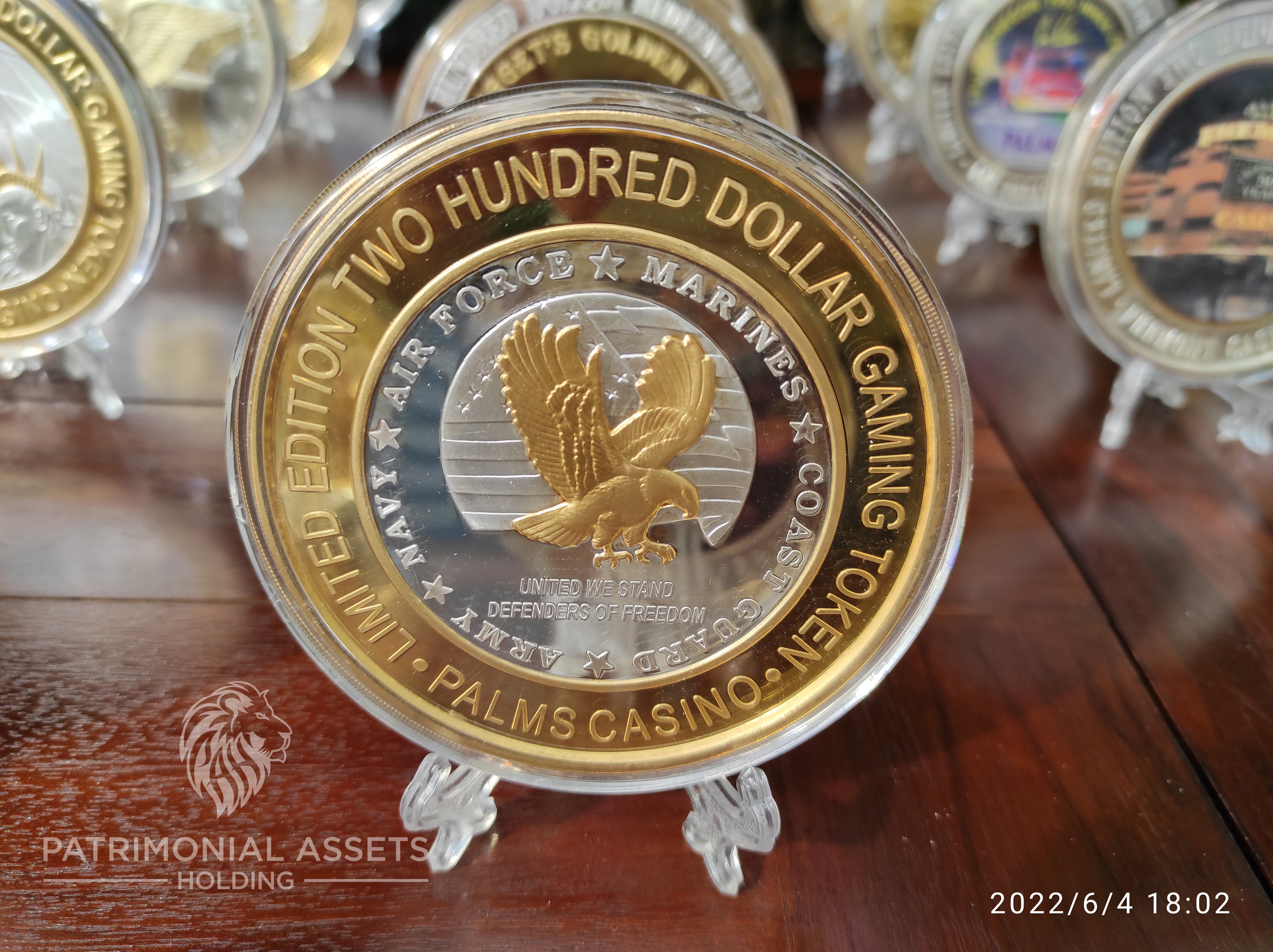 Eagle Volando // Army ✴ Navy ✴ Air Force ✴ Marines — 2003 — 24k HGE — Mint S — Serial #119